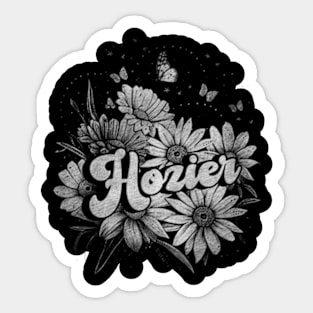 Flower and Butterfly with hozier text Sticker